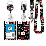 Porte badge avec lanyard breakaway badge reel rtractable clips de badge dtachables pour le bureau des ...