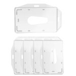 Porte badge - transparent - lot de 5 - plastique rigide - pour cartes standard - multi - usages