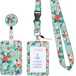 Porte badge - zgeer - fleurs - cordon impermable - swivel lobster clasp - pratique et flexible fleurs ...