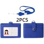 Porte badgeporte - badge didentit�porte - cartes de travail horizontaux en cuir�tiquette de nomavec cordon ...