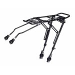 Porte - bagages v�lo - bonin - r�glable 20 - 29 - aluminium noir - sangles ajustables