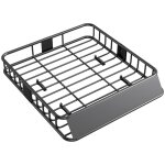 Porte - bagage pour voiture - homcom - en acier charge 907 kg - a�rodynamique avec d�flecteur dair - ...