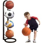 Porte ballon basket 4 balles organiseur de basket - ball support de rangement multi - couches pour ballons ...