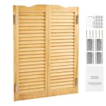 Porte battante double - duoku - 907x28x1060 mm - porte saloon en bois de pin avec charnières - quincaillerie ... Porte battante double - duoku - 907x28x1060 mm - porte saloon en bois de pin avec charnières - quincaillerie ...