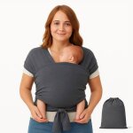 Porte bebe echarpeecharpe porte - bebe ergonomiquefacile � enfiler r�glableunisexepour b�b�s jusqu� 20 ...