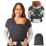 Porte bebe echarpeecharpe porte - bebe ergonomiquefacile � enfiler r�glableunisexepour b�b�s jusqu� 20 ...