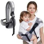 Porte b�b� �volutif et r�glable 10 - 28 kg ? bretelles confortables et tissu respirant - gris - 45 - ...