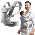 Porte bébé respirant et pliable avec bibs amovibles - gris - 3 - 36mois - coton - max 15kg Porte bébé respirant et pliable avec bibs amovibles - gris - 3 - 36mois - coton - max 15kg