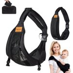 Porte b�b� r�glable noir hanche portable physiologique confort randonn�e sling
