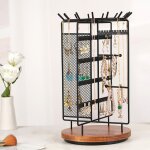 Porte - bijoux rotatif stockage de bijoux pour colliers bracelets boucles doreilles bagues