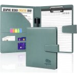 Porte bloc a5 en pu cuir avec papier a5 pour runions de bureau porte document avec agenda