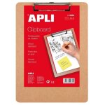Porte - bloc en bois - apli - a4 - paisseur 3 mm - clip fixateur - bords incurvs