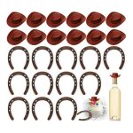 Porte - bonheur sur le thème occidental et mini chapeau de cowboy artisanat chaussures de cheval miniatures ... Porte - bonheur sur le thème occidental et mini chapeau de cowboy artisanat chaussures de cheval miniatures ...