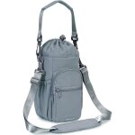 Porte bouteille isotherme sac gourde avec bandouli�re 1l avec poche pour t�l�phone sac bouteille d?eau ...