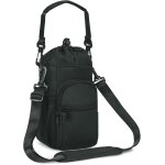 Porte - bouteille isotherme - 1 litre - tissu rsistant  leau - noir