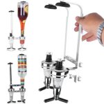 Porte - bouteille mural alcool meuble optique distributeur verseur murale 2 bouteille support de boisson ...