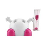 Porte - brosse à dents - non spécifié - sablier de 3 minutes - en plastique - pour enfants - rose Porte - brosse à dents - non spécifié - sablier de 3 minutes - en plastique - pour enfants - rose