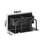 Porte - brosse  dents - non spcifi - noir - organisateur compact - support mural - accessoires de ...