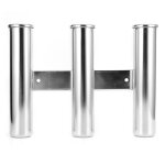Porte - canne  pche  3 tubes support en acier inoxydable quincaillerie de bateau yacht marin