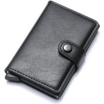 Noir porte carte anti rfid blocage anti vol porte - carte de crdit pour adulte mixte femme homme