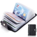Porte - cartes de crdit portefeuilles pour cartes de crdit pour femmes / hommes cuir souple avec 24 ...