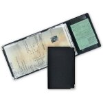 Porte carte grise et assurance 4 volets etui en simili cuir couleur noir fabrication franaise