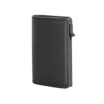 Porte - cartes mtallique alistair anti rfid avec compartiments billets - noir