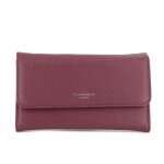 Porte - chquier femme en pu cuir souple - bordeaux - flora co paris