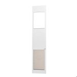 Porte pour chien - duoku - cwm03 - xl - verre tremp� - aluminium - hauteur r�glable