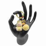 Porte cls 3d bb angell srie labubu 4cm ponpon jaune cadeaux idal anniversaire nol saint valentin ...