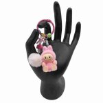 Porte cls 3d bb angell srie labubu 4cm ponpon rose petit budget cadeaux idal anniversaire nol saint ...
