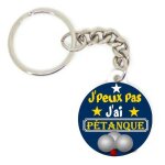Porte cl� badge je j peux pas jai p�tanque id�e cadeau humoristique original bouliste