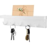 Porte - cls mural  6 crochets organiseur de courrier adhsif tagre murale dcorative pour entre ...