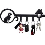 Porte - cls mural crochets en fer en forme danimaux pour ranger les cls et le courrier  lentre.