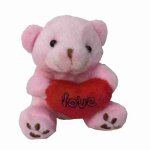 Porte cl�s peluche ourson love rose 12 cm cadeaux noel anniversaire petit cadeau amoureux saint valentin ...
