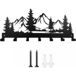 Porte clef mural avec 7 crochets accroche clef mural noir wall key holder multifonctionnel pour suspendre ...