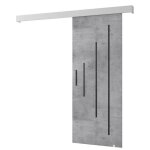 Porte coulissante - abiksmeble - salwador y - cache rail et bandes d�coratives - stratifi� - b�ton - ...