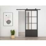 Schulte porte coulissante en verre 102x220cm porte coulissante intérieure verrière loftstyle noir ral ... Schulte porte coulissante en verre 102x220cm porte coulissante intérieure verrière loftstyle noir ral ...