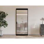 Porte coulissante avec rail invisible - aluminium et verre trempé dépoli - 83 x 210 cm - toripa Porte coulissante avec rail invisible - aluminium et verre trempé dépoli - 83 x 210 cm - toripa