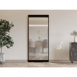 Porte coulissante avec rail invisible - aluminium et verre trempé dépoli - 93 x 210 cm - toripa Porte coulissante avec rail invisible - aluminium et verre trempé dépoli - 93 x 210 cm - toripa