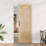 Porte coulissante vidaxl avec kit de quincaillerie 73. 5x211 cm bois massif pin 3333552