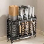 Porte - couverts avec bac d�gouttage panier �gouttoir pour le comptoir de cuisine bo�te de rangement ...