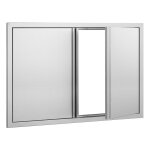 Porte dacc�s pour barbecue - duoku - porte de cuisine ext�rieure double 914x610 mm - en acier inoxydable ...