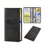 Porte - documents en cuir pu pour voiture - organiseur de documents pour bote  gants avec pochettes ...