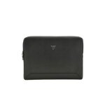 Porte document guess homme milano saffiano noir polyurethane