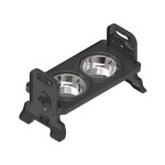 Porte double gamelles sur�lev� 2 bols acier inox hauteur r�glable