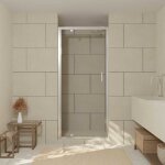 Porte de douche pivotante - 80x200 cm - profilés chrome - verre trempé 6 mm - chromed crush Porte de douche pivotante - 80x200 cm - profilés chrome - verre trempé 6 mm - chromed crush