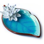 Porte - encens encensoir en cramique brleur fait  la main bobine artistique lotus porcelaine fleur ...