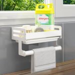 Porte eponge evier cuisine organisateur evier cuisine avec bac  goutte et porte - serviettes auto - ...