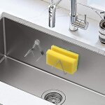 Porte - �ponge magn�tique en acier inoxydable pour �vier de cuisine - accessoires de cuisine muraux non ...